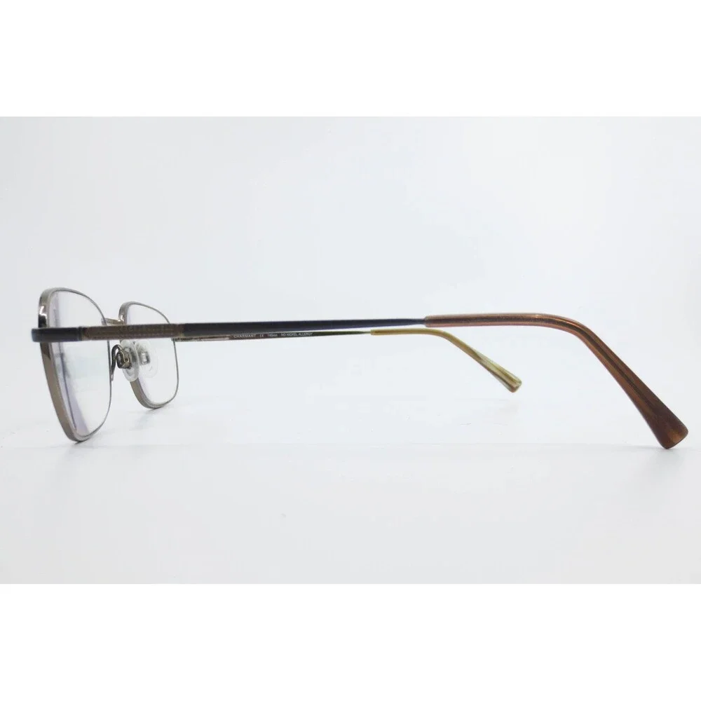 Charmant CH8172 BR Brown Pure Titanium Oval Eyeglass Frames 53-18-140mm